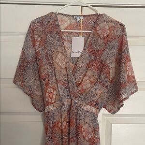 Love, Fire Multicolor Patterned Dress